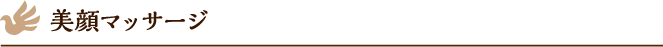 美顔マッサージ