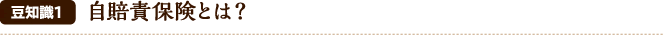 豆知識1 自賠責保険とは？